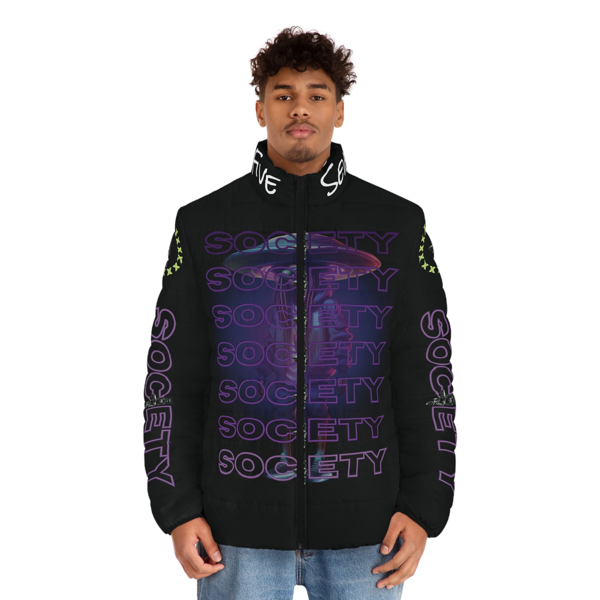 LDuceTMCoatsSTFS Print Men's Puffer Jacket - AuraSTFS Print Men'