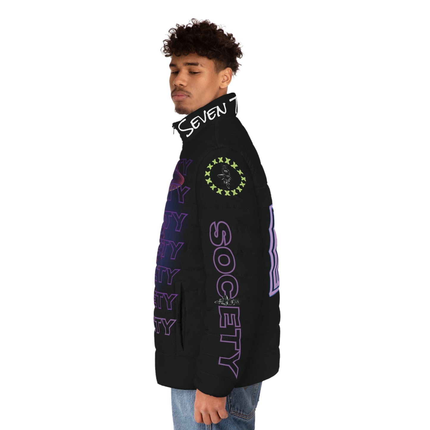 LDuceTMCoatsSTFS Print Men's Puffer Jacket - AuraSTFS Print Men'