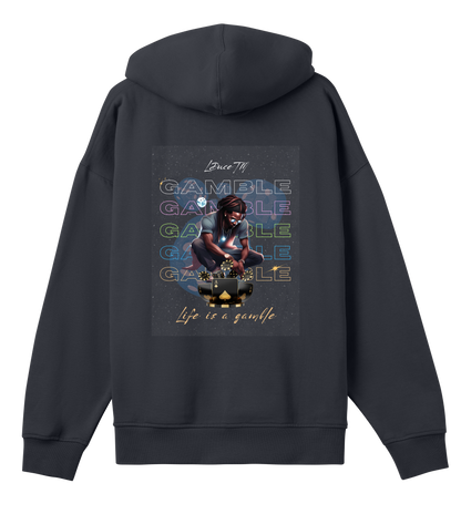 Life Is A Gamble Boxy Mens Hoodie