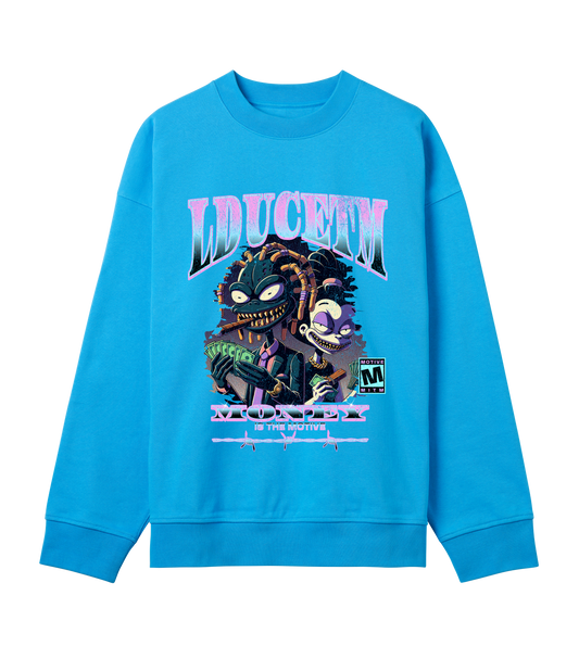 MITM Pink/Blue Mens Boxy Sweatshirt