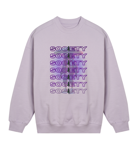 LDuceTMsweatshirtSociety Print Oversized Sweatshirt - AuraSociety Print Oversized Sweatshirt - Aura