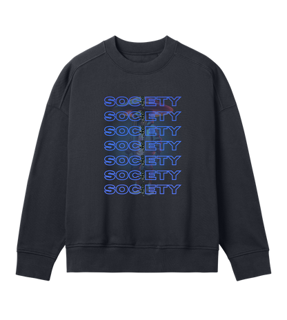 LDuceTMOversized SweatshirtSTFS 'Society Print' Oversized Women's Sweatshirt - WavesSTFS 'Society Print' Oversized Women'