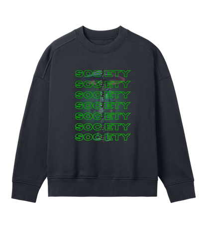 LDuceTMOversized SweatshirtSTFS 'Society Print' Oversized Women's Sweatshirt - PoisonSTFS 'Society Print' Oversized Women'